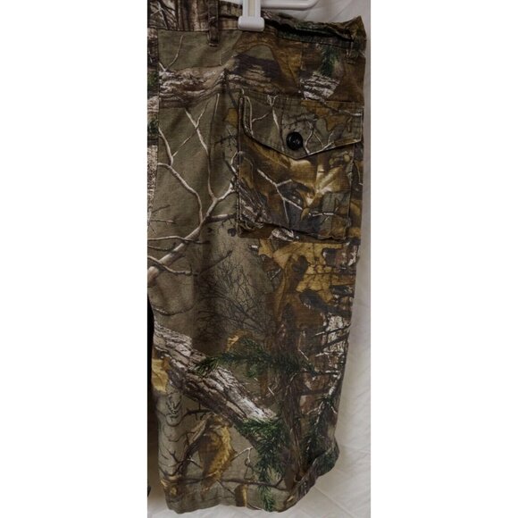Realtree By Staghorn Creek Mens Sz 40 Camouflage Khaki Chino Shorts 11" Inseam - Picture 7 of 8